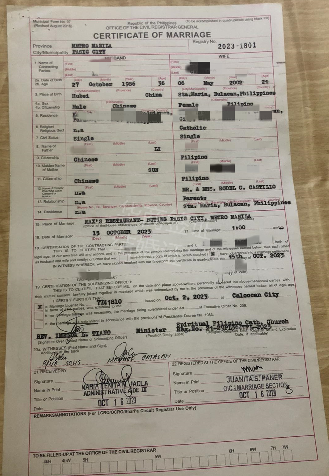 和菲律賓女朋友結婚需要什么手續（和女朋友結婚的材料）