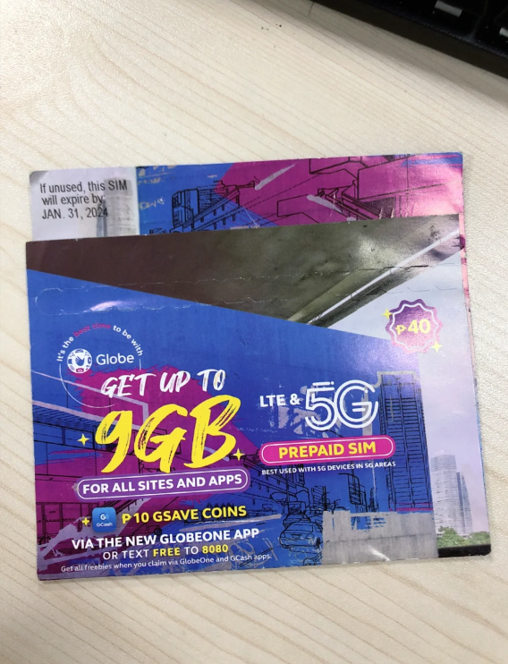 菲律賓手機卡GLOBE怎么開通網絡(注意事項)