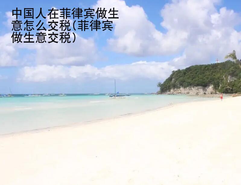 中國(guó)人在菲律賓做生意怎么交稅(菲律賓做生意交稅)